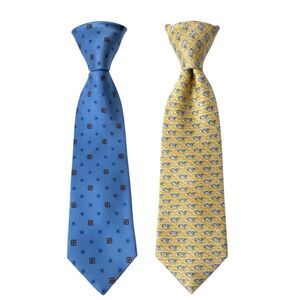 FRANGI Men's 100% Silk Neckties Whales One New With Tag Made in Italy Lot of 2